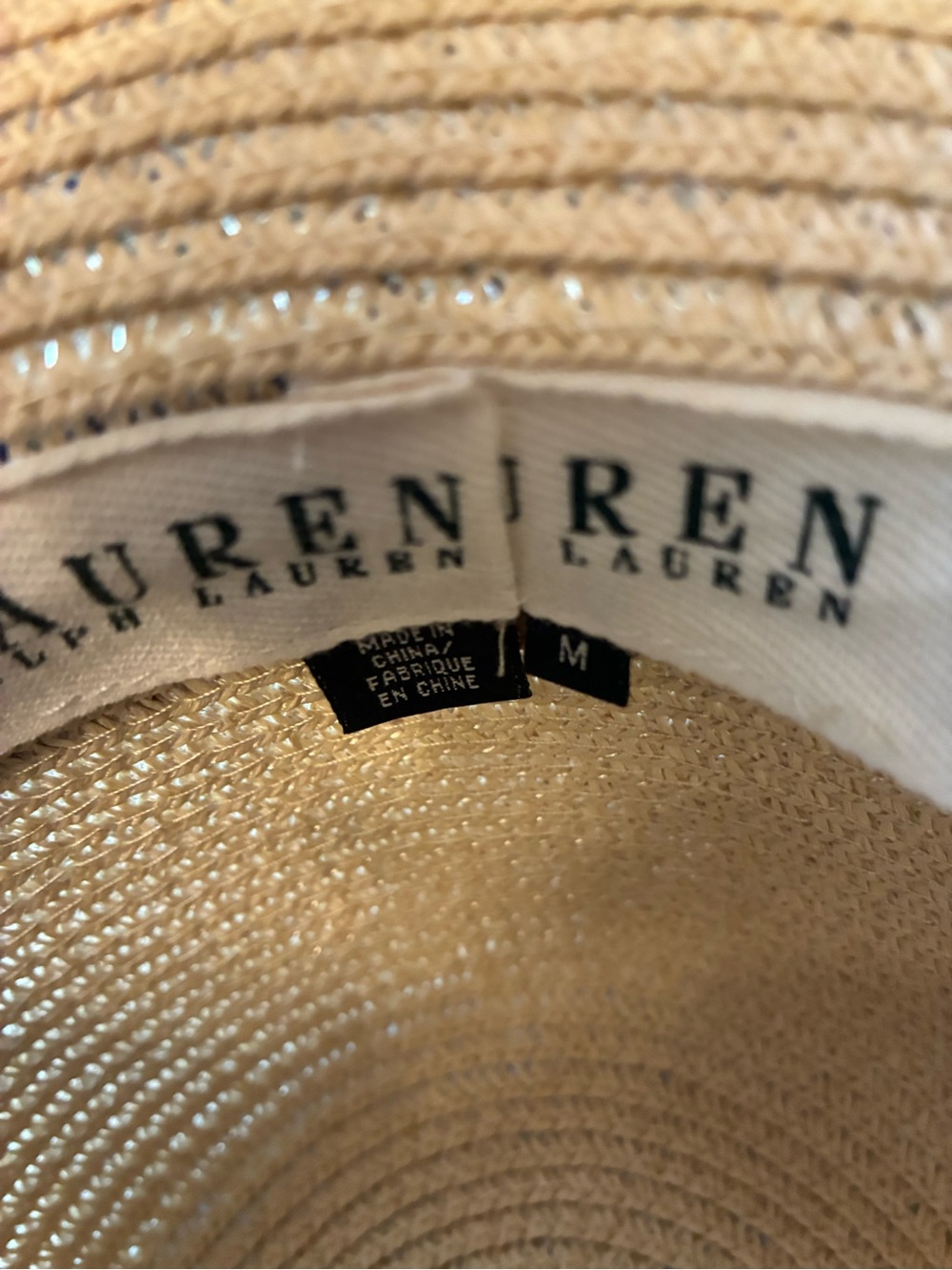 Ralph Lauren NEW NO TAG, Women’s Straw travel sun hat. Size Medium. CLASSY! - Picture 5 of 8